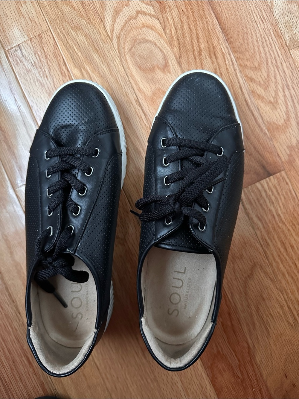 Black Perforated Lace-Up Men's Sneaker
